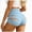 Light Blue, variant on HCNTES Women's High Waist Yoga Booty Shorts Cut Out Sexy Dance Club Gym Active Hot Pants (Blue,L)