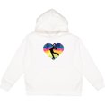 thumbnail image 2 of Inktastic Ice Skating Watercolor Heart Girls Youth Hoodie Sweatshirt, 2 of 4