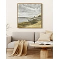 thumbnail image 3 of Drsoum Large 24x24in Natural Framed Vintage Wall Art Coastal Seascape Landscape Painting Retro Meadow Scenery Farmhouse Kitchen Living Room Decor, 3 of 6