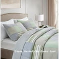 thumbnail image 5 of Chezmoi Collection 3-Piece Boho Chic Plaid Balanced Stripe Patchwork Cotton Quilt Reversible Lightweight Bedspread Set, King Size, 5 of 7