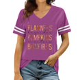 thumbnail image 1 of T-shirt Graphique d'Halloween pour Femme à Manches Longues, Col Rond Décontracté, Haut Tee d'Automne pour Tenue de Fête de Saison, 1 of 3