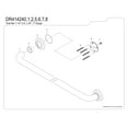 thumbnail image 3 of Kingston Brass DR414247 Manhattan 24" x 1-1/4" O.D. Brass Decorative Grab Bar, Brushed Brass, 3 of 4