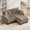 Brown (2 seat+1 Ottoman), variant on Chenille Cloud 3-Seater Sofa with 4 Pillows, Ergonomic Design, Deep Seat Couch for Living Room, Office, Green