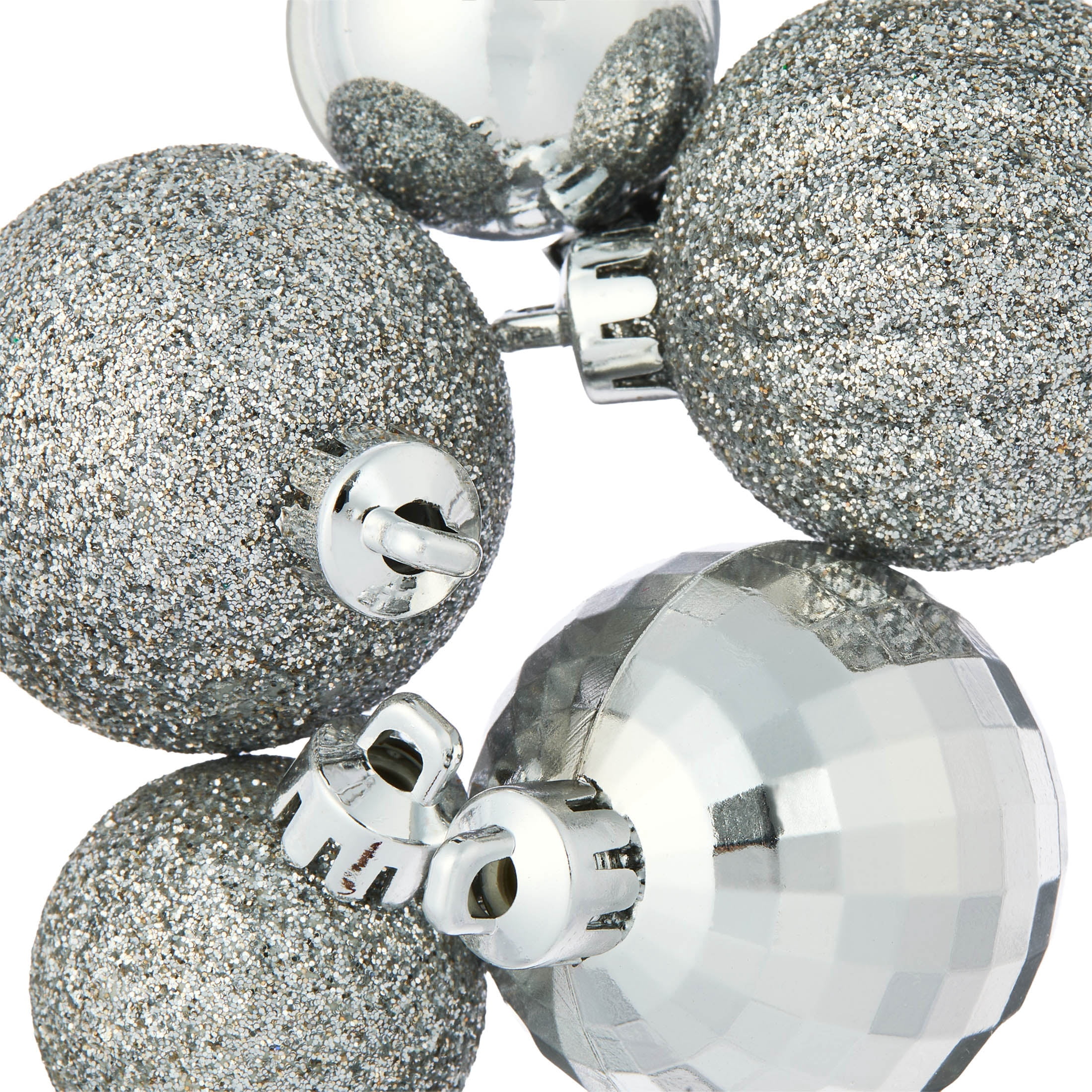 20-Count Silver Mini Ball Shatterproof Christmas Ornaments, by Holiday Time