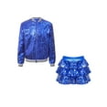thumbnail image 3 of Miutii Kids Girls Two Piece Modern Jazz Dancewear Sequins Latin Dance Skirts Outfits Hip Hop Performance Clothes Set Royal Blue 12, 3 of 6