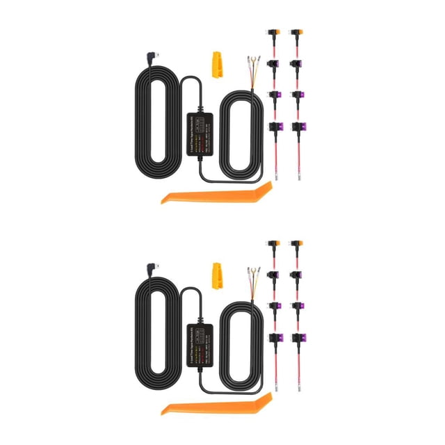 Ruiboury Black Fast Charging Type-C Hardwire Kit For DashCam - Easy To Install Portable Convenient Durable MINI head 2Set