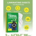 thumbnail image 2 of 100 Pack Thermal Laminating Pouches 4.3x6.4Inches 5mil Laminating Sheets for Photo Card Documents, Clear Rounded Corner, Crystal Clear, Dry-Erase Friendly, Compatible with Laminators, 2 of 9