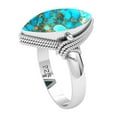 thumbnail image 2 of 925 Sterling Silver Women Jewelry Copper Blue Turquoise Ring, 2 of 10