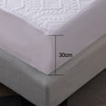 thumbnail image 3 of Protector de colchón blanco, sábana ajustable, protección contra la humedad, almohadillas impermeables para cama, cubrecolchón de algodón, silencioso, adecuado para cama con somier, 3 of 6