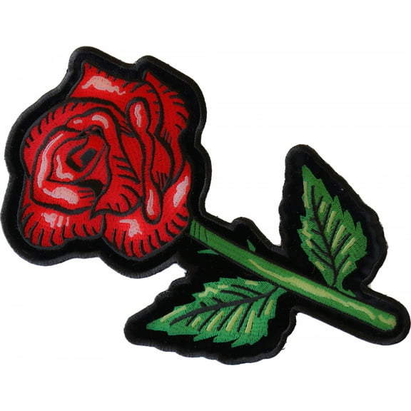 Rose Patch, Large Ladies Back Patches for Jackets (PL6565)