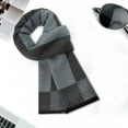 thumbnail image 4 of Bufanda larga y suave de invierno para hombre, bufanda con borlas a cuadros, bufandas clásicas suaves para clima frío, bufanda tipo manta navideña, regalos, 4 of 5