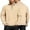 ZA-Khaki mens sweatshirts, variant on DIOAZUD Men's Quarter Zip Pullover Long Sleeve Stand Collar Sweatshirt Solid Color Basic Shirts Big and Tall Tops for Men