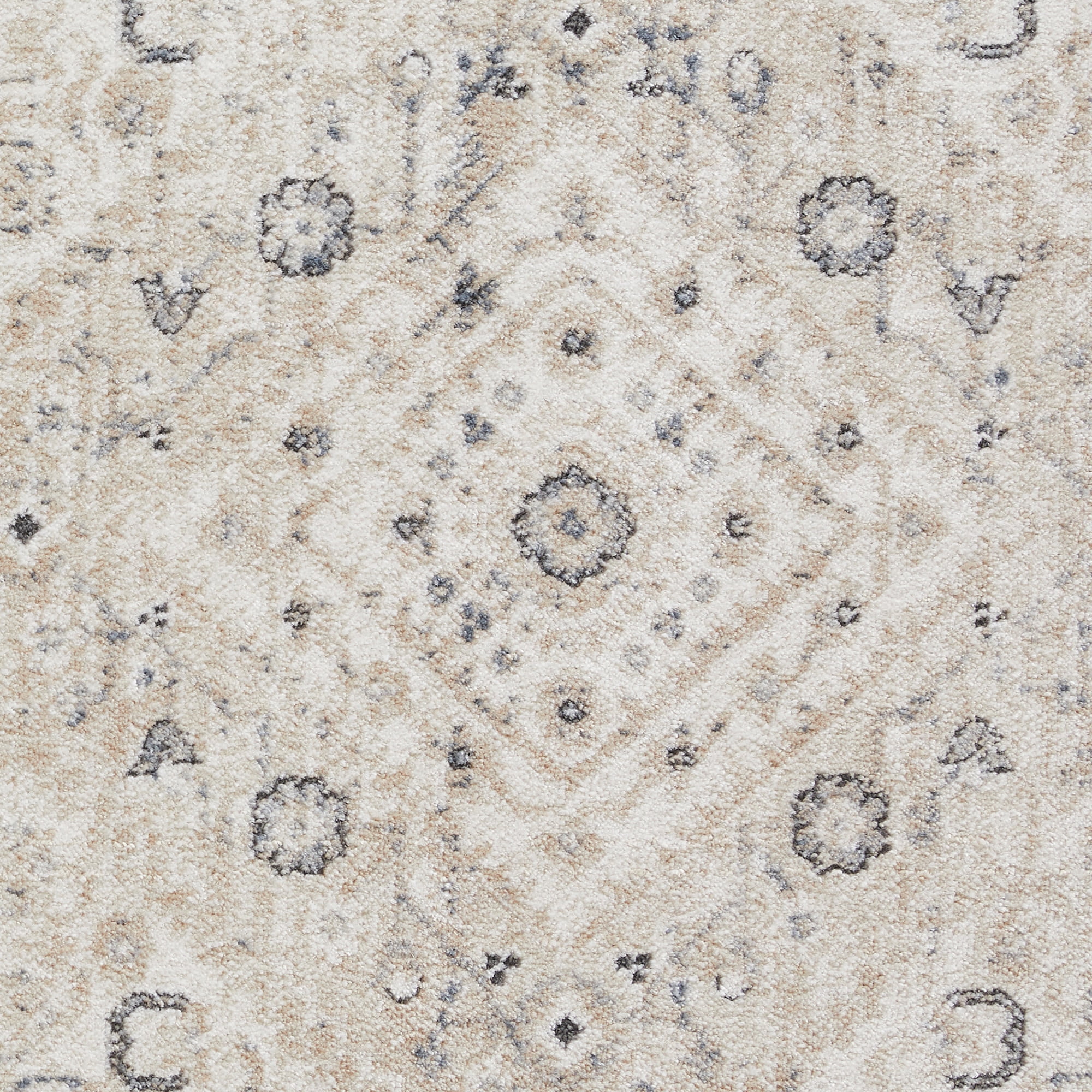 Loomaknoti Kehleigh Abrem 2' x 7' Oriental Indoor Runner Rug , Cream/Blue