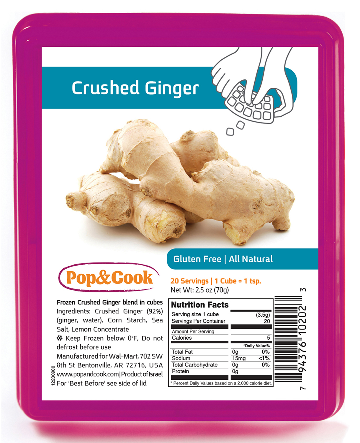 Pop Cook Crushed Ginger Cubes, (16 Servings), 60 OFF