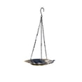 thumbnail image 2 of Metal Hanging Bird Feeder Leaf-Shaped Antique Bronze Finish 2-in-1 Bird Bath & Seed Tray for Outdoor Garden, 2 of 6