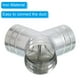 thumbnail image 3 of Conector en Y de divisor de conducto de 3 vías de 4 pulgadas Uxcell, 3 of 5