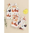 thumbnail image 3 of Bagilaanoe 2pcs Toddler Baby Boy Shorts Set Sleeveless Print Tank Tops + Shorts 6M 12M 18M 24M 3T Kids Casual Summer Clothes, 3 of 7