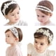 thumbnail image 1 of Piezas Diadema de Encaje Suave con Nudo de Lazo, Pequeño ángel Diademas y Lazos, Cintas para Niñas,Juego de diademas elásticas suaves para Diadema de Encaje, Princesa Accesorios (Blanco, 4), 1 of 3