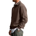 thumbnail image 5 of Fabrcox Polo Shirt Long Sleeve Men Casual Button Men Collar Shirts Regular Fit Solid Color Sports Fall Winter Work Mens Golf Shirt M, 5 of 8