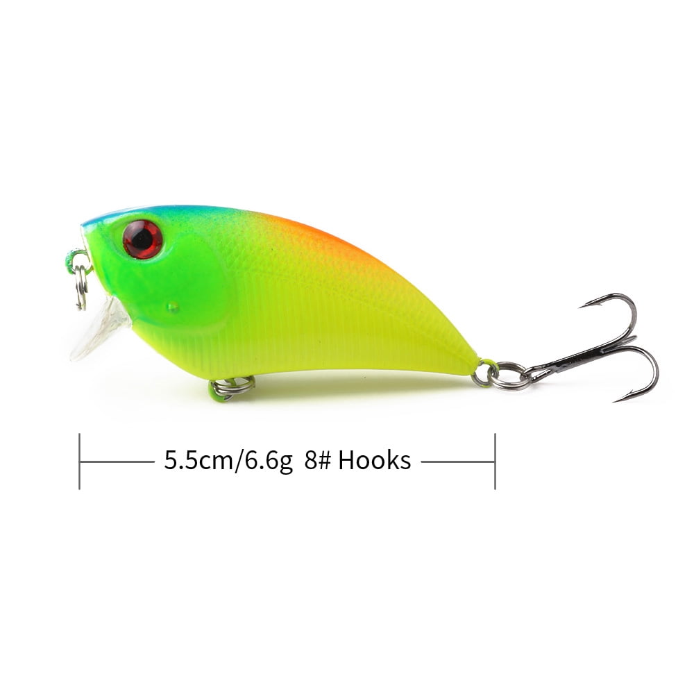 HENGJIA Fishing Lures, Crankbait Square Bill Crank Baits Lures for Bass Fishing, 8Pcs Deep Diving Crankbaits Wobbler, 2.17in/0.23oz Swimbait for Saltwater Freshwater