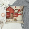 thumbnail image 2 of COMIO  retro winter pillowcase waist pillowcase snowman red bishop's nest decoration pillowcase seasonal indoor and outdoor decoration, 2 of 5