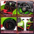 thumbnail image 7 of 24V Lamborghini Electric Car for Kids with Remote Control and Foam Front Wheels, 24V Battery Powered Ride on Toys Sports Car with Drifting Buttons, 360Â° Spin, Bluetooth, Music, LED Lights (Green), 7 of 7