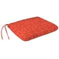 thumbnail image 6 of Jordan Manufacturing 16" x 16" Persimmon Red Medallion Square Outdoor Chair Pad Seat Cushion with Ties (2 Pack), 6 of 11