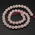 thumbnail image 2 of 10 strand Natural Rose Quartz Beads Strands Frosted Round 4mm Hole: 0.8mm 90pcs/strand 14.1 inch, 2 of 2