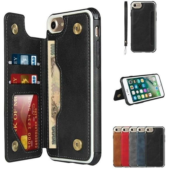 iPhone SE 2020 Wallet Case with Card Holder, Sailortech for iPhone 6/6S Premium PU Leather Case with Kickstand &