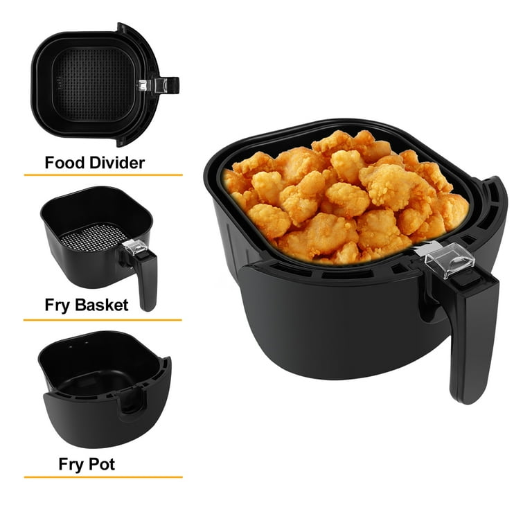 Acezoe 7L XXL Hot Air Fryer, 1800 W Stainless Steel Air Fryer with Digital  LED Touch Scree