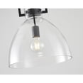 thumbnail image 3 of Design Living 1-Light D14" Black Metal Frame Semi Flush Mount with a Clear Glass Shade, 3 of 5