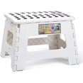 thumbnail image 1 of Folding And Portable Stool For Kids And Adults, Small Plastic Foldable Step Stool, Non-slip For Kitchen, Bathroom, Garden, Bedroom, 22cm, White, 1 of 5
