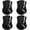 Black, variant on 4 Pieces Reflective Neck Gaiter Neon Safety Bandana Wind Dust UV sun Protection Scarf Bandanas Mask for Men Women