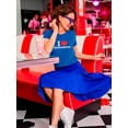 thumbnail image 2 of I Love Sandwich Graphic Quote Women Royal Blue T-Shirt, Female XX-Large, 2 of 4