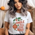 thumbnail image 2 of Jingle All The Way Graphic Tee | Ornament Shirt | Unisex Casual T-Shirt, Navy, Size M, 2 of 6