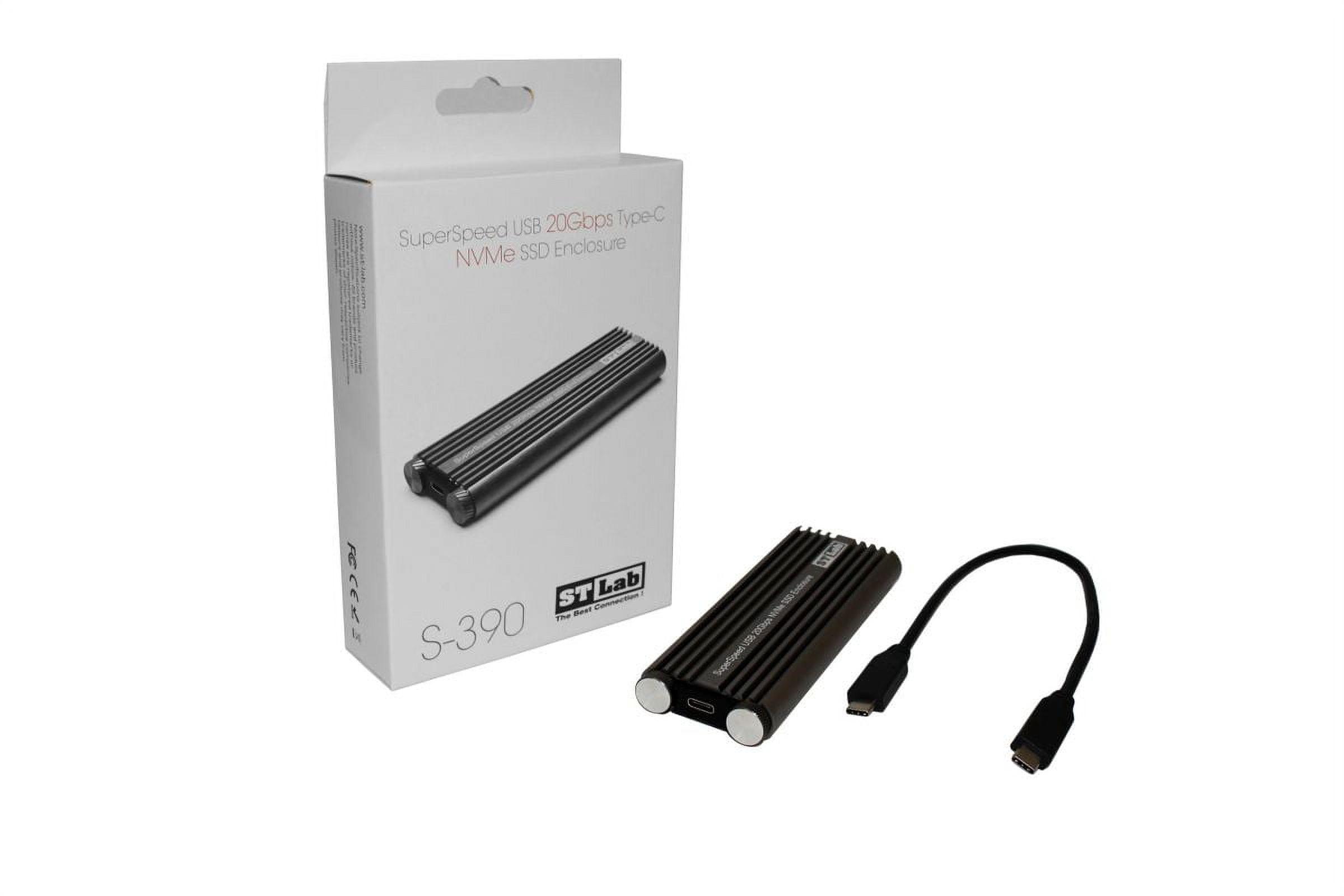 STL S-390 USB 3.2 SuperSpeed 20Gbps Type-C NVMe SSD Enclosure