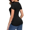 thumbnail image 3 of Fashion Casual Women's Crew neck Short Sleeve T-Shirt Basic Tee Tops, 3 of 6
