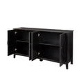 thumbnail image 6 of GZXS 4-Door Sideboard Cabinet with Adjustable Shelves, Freestanding Modern Farmhouse Storage Buffet Cupboard for Living Room, Entryway, Bedroom, Office (Black), 6 of 7