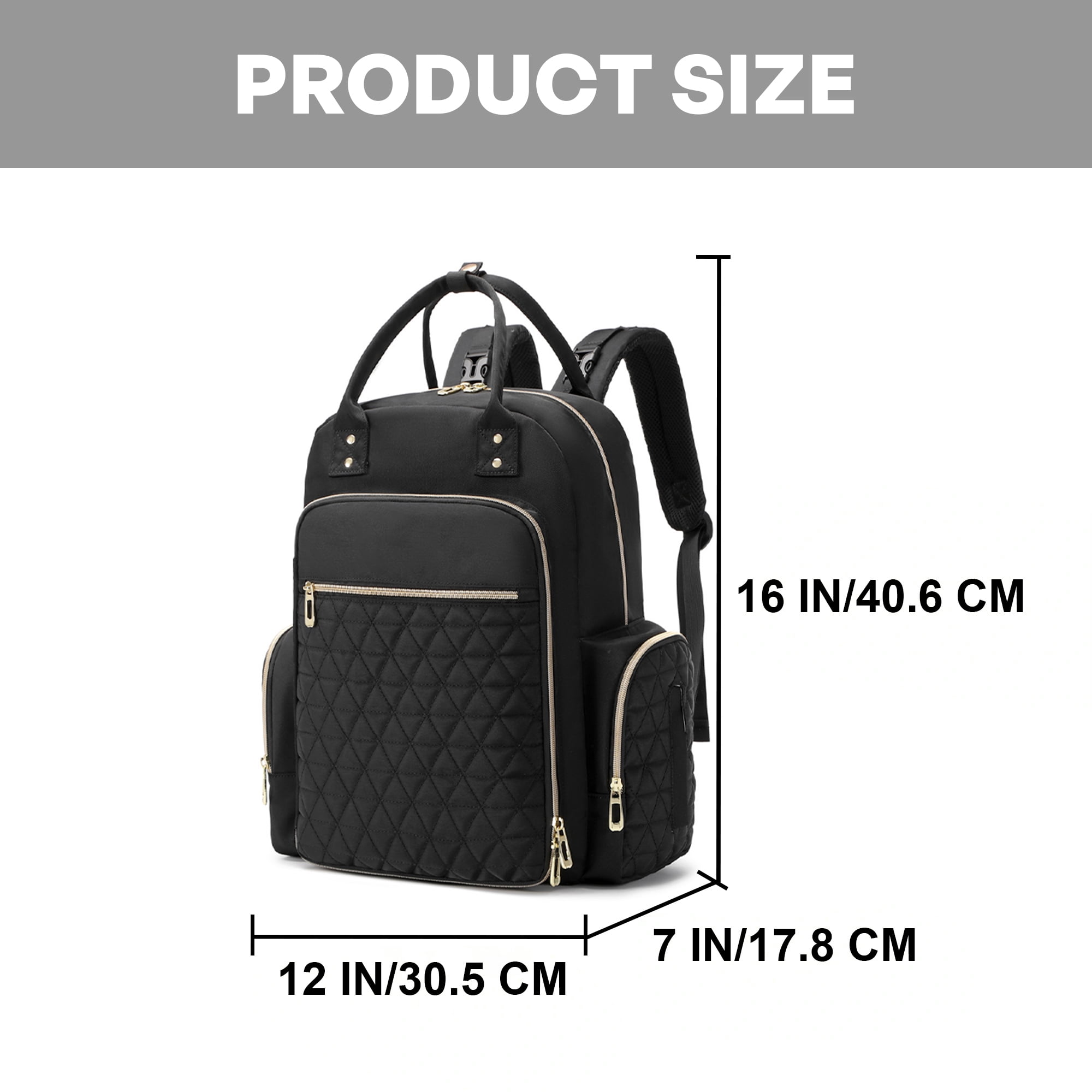 AGUDAN Baby Diaper Backpack Mommy Nappy Bag Multifunction Travel Maternity Bag 12x7x16IN