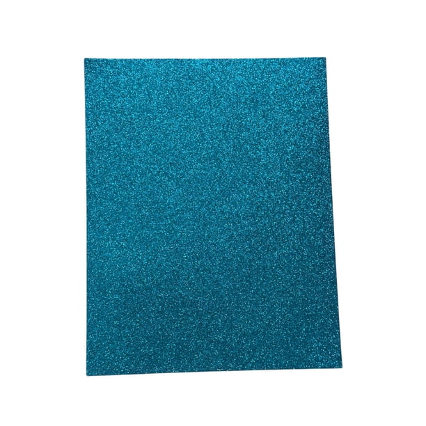 Foamy Diamantado Turquesa Tamaño Carta 21.5x27.5 cm espesor 1.6mm con 10 piezas