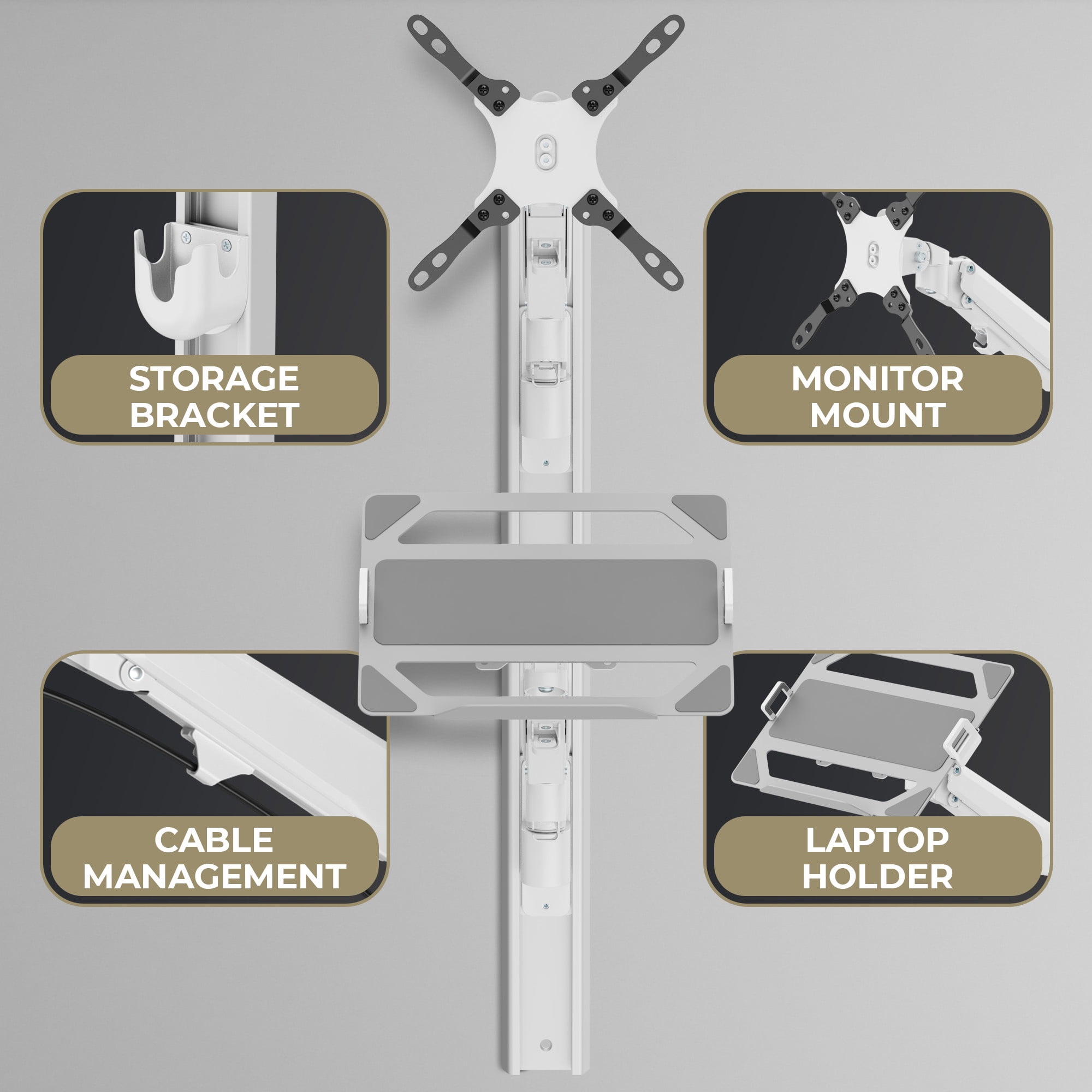 ZeboZap ZLTV8022 TV Mount with Laptop Wall Mount