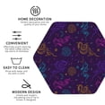 thumbnail image 3 of Lsque Colorful Snake Pattern 4" Drink Coasters Set of 4, PVC Leather Absorbent Coasters, Table Coaster Set Decorative Coffee Cup Coasters Housewarming Gift -Hexagon, 3 of 6