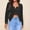 Black, variant on Dyfzdhu Cropped Blazers For Women Solid Color Elegant Casual Zipper Pockets Thin Suit Jacket Plus Size, Black L