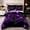 Purple, variant on 3pcs King Super Soft Fashion Sense Of Technology Grid Thickening Quilt Set Contains Padding 180Gsm Quilting Soft Ventilate Digital Printing Bedroom Dormitory