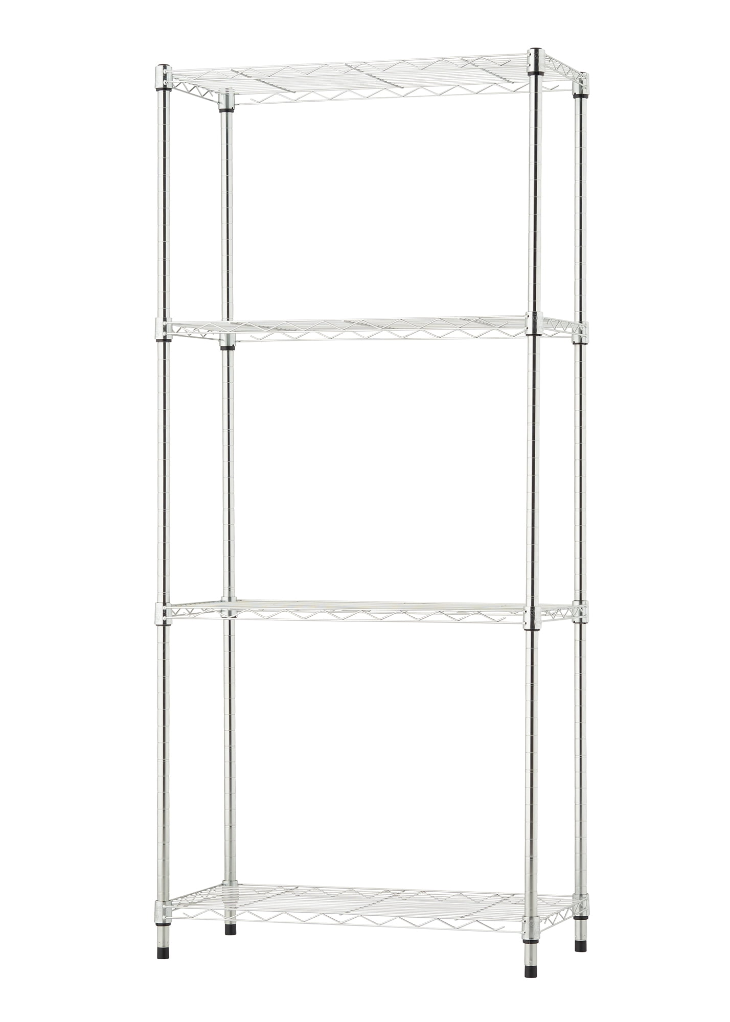 TRINITY BASICS EcoStorage® 4-Tier NSF 24"x12"x53.5" Wire Shelving Rack / Chrome