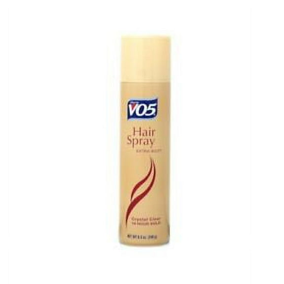 VO5 Crystal Clear Hair Spray Extra Body 14 Hour Hold 8.5 Ounce Each