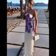 thumbnail image 4 of Vestido Y2k Sin Tirantes para Mujer, Vestido de Verano con Estampado Floral, Espalda Descubierta, Vestido de Cóctel con Hombros Descubiertos Albaricoque L, 4 of 10