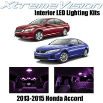 XtremeVision Interior LED for Honda Accord 2013-2015 8 pcs Pink Interior LED Kit   Installation Tool