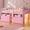 Pink, variant on Loft Bed Twin Size with 8 Storage Drawers,Bookcase,Under-Bed Play Space,Low Twin Loft Bed with LED Lights, Metal Loft Bed with 14" H Safety Guardrail, No Box Spring Needed, Black