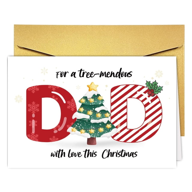 Tarjeta de Navidad COLINHELIN Funny Merry Christmas for Dad